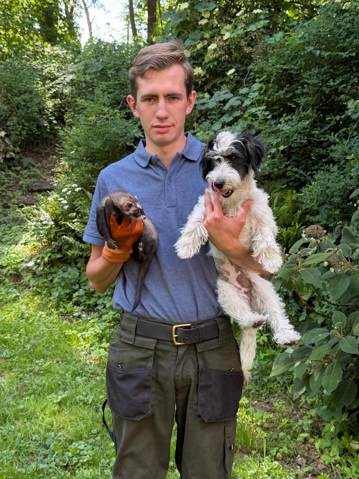 Ratcatchers team met fret en werkhond